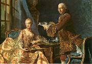 Alexander Roslin Double portrait, Architect Jean-Rodolphe Perronet with his Wife painting